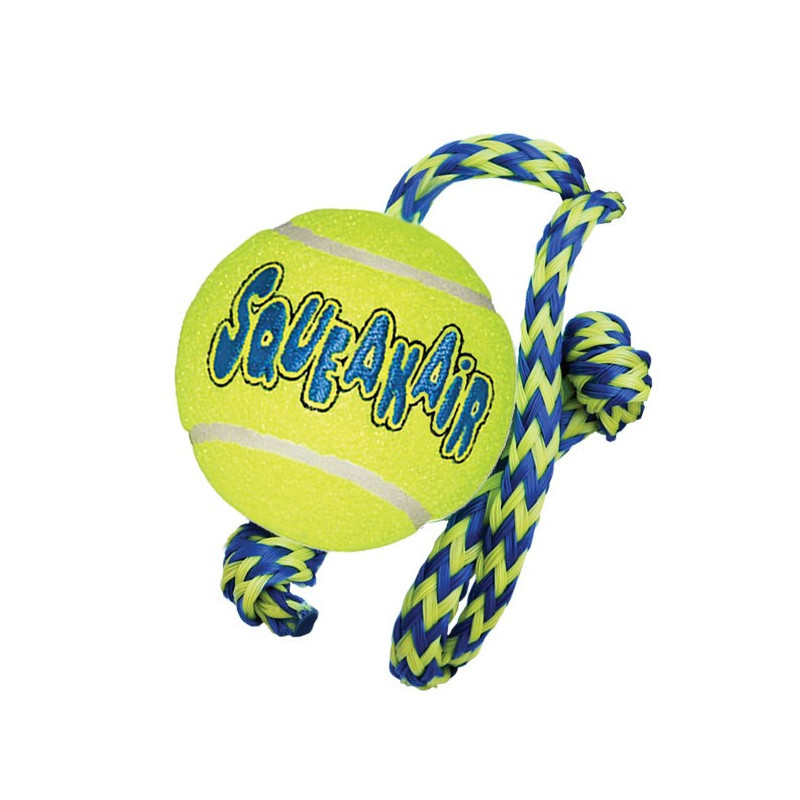 Jouet Chien Balles Tennis AirDog Squeaker Avec Corde M KONG
