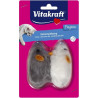 Pack de 2 Souris en Fourrure de Lapin avec Couinement VITAKRAFT