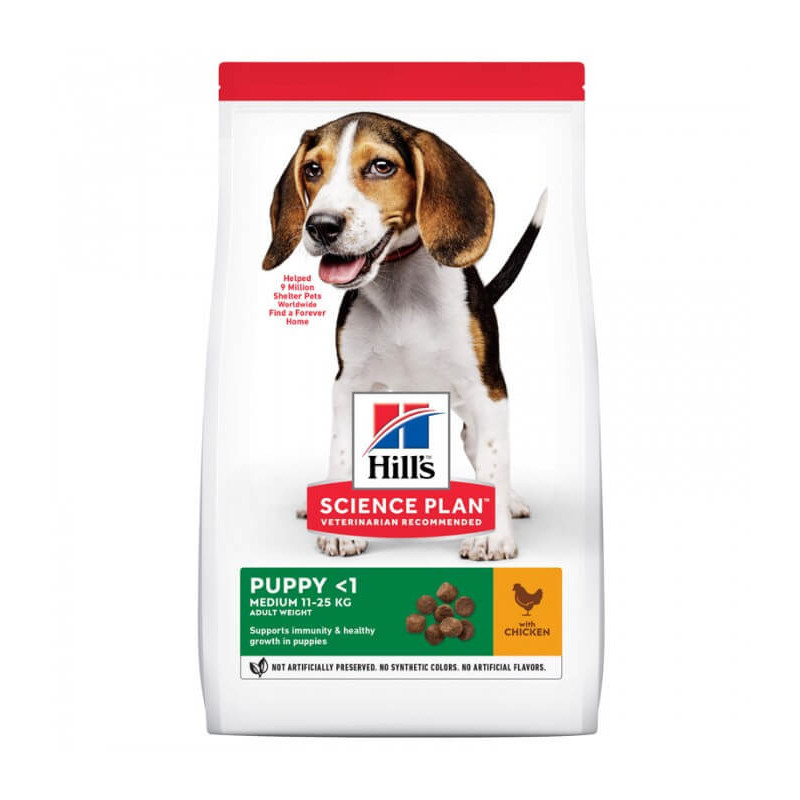 Croquettes Chiot M Poulet 12 kg - HILL'S 
