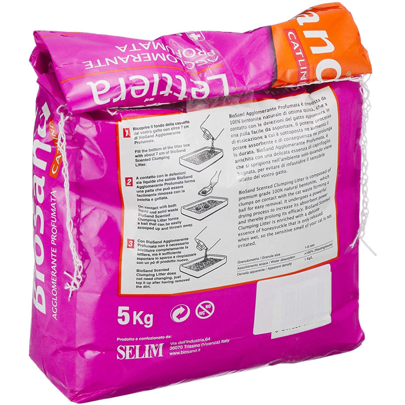 Litière Chat Agglomérante Parfumée 5 kg - Biosand