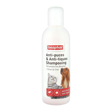 Shampoing Anti Puces Et Tiques Chat et Chien Tetramethrine BEAPHAR