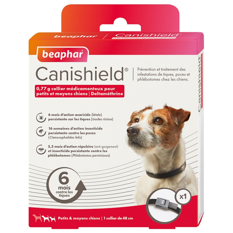 Collier Antiparasitaire Curative Taille S/M anishield Chien BEAPHAR