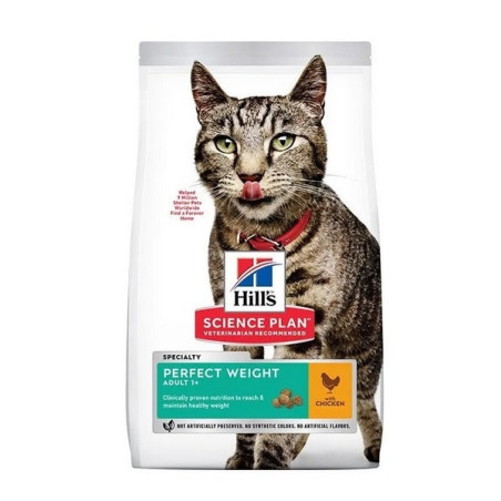 Croquettes Chats Adult Perfect Weight Regime 1,5Kg Poulet HILL'S SCIENCE PLAN