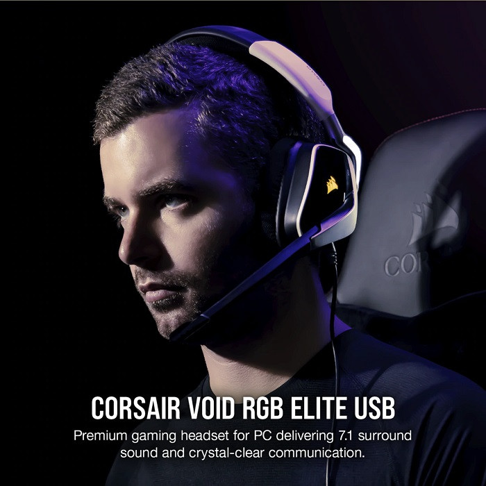 Casque Gaming Void RGB Elite Blanc - CORSAIR 
