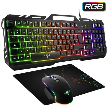 Combo Clavier & souris gamer + tapis RGB - SPIRIT OF GAMER - SOGMK5