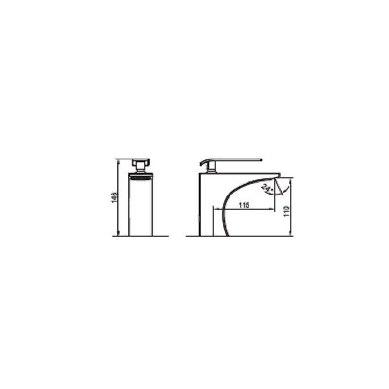 Mitigeur design Lavabo Teinte Blanche/Chromé - MAESTRO