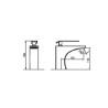Mitigeur design Lavabo Teinte Blanche/Chromé - MAESTRO