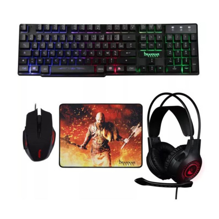 Pack Clavier + Souris 4 en 1 Drakkar Rogue - KONIX - 61881114462