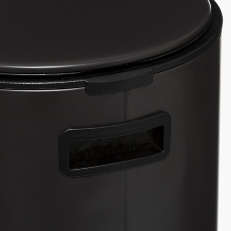 Poubelle en métal 30L Noir