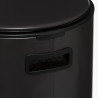 Poubelle en métal 30L Noir