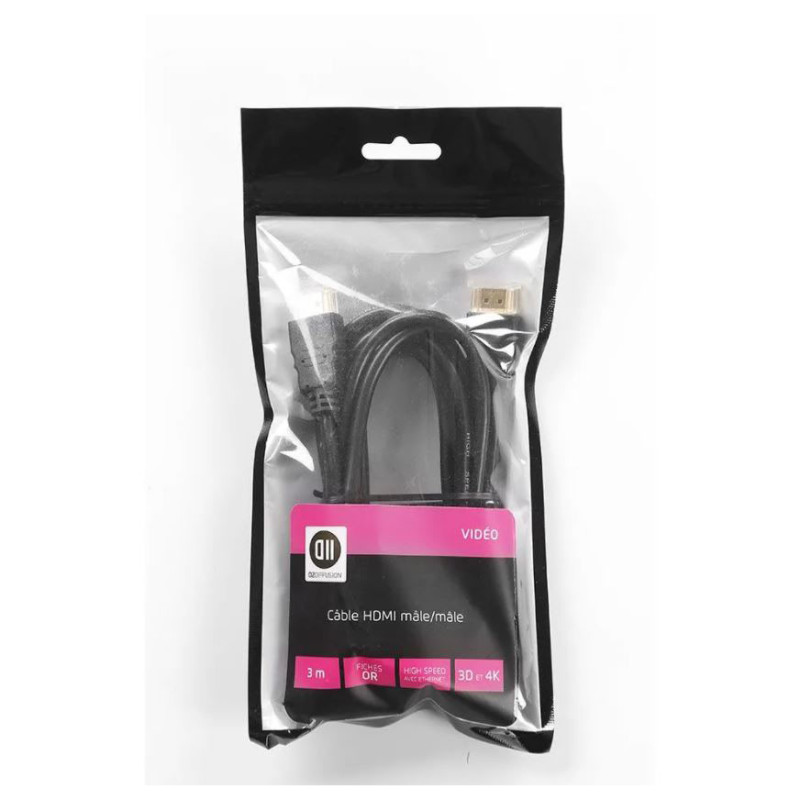 Câble Hdmi Mâle/mâle 2.1 3m - D2 DIFFUSION - VD2HDMI300NY.