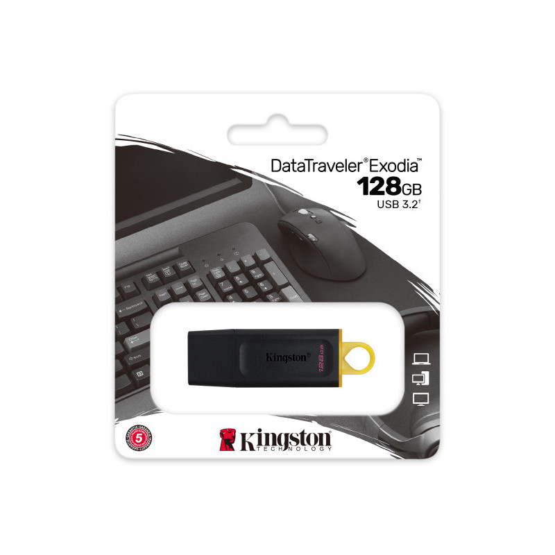 Clé USB 128Go DataTravaler Exodia - KINGSTON - :100097629