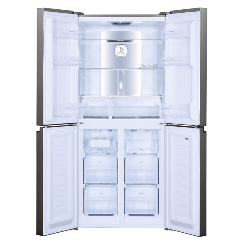 Réfrigérateur combiné multi-portes No frost 421L noir - BRANDT - BFM870NX