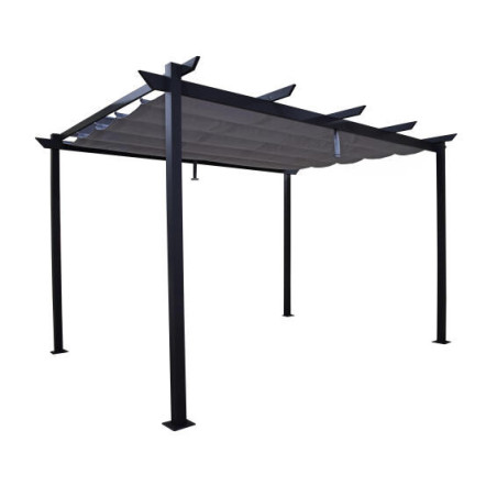 Pergola Autoportante Omega Aluminium 285 x 400 cm Gris Anthracite -  5616397