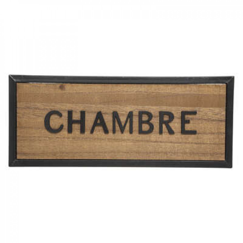 PLAQUE PORTE METAL/MDF WILD 22X9