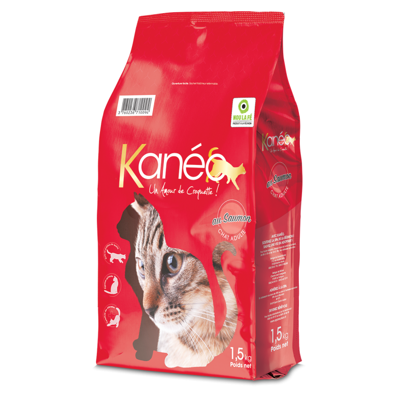 Croquettes chat adulte saumon 1,5kg - KANEO - KATSAU1,5