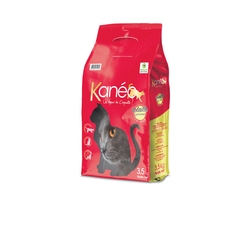Croquettes chat adulte volaille 3,5kg - KANEO - KATVOL3,5