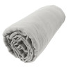 Drap housse en gaze de coton gris 160x200 cm Gaia