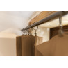 Rideau ajustable + 8 anneaux pince 140 x 300 cm Camel Gaia