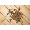 Rideau ajustable + 8 anneaux pince 140 x 300 cm Camel Gaia