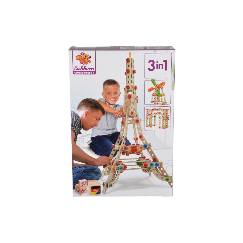 Jeu de construction 3D 315 pièces Tour Eiffel 3en1 - SMOBY - Dès 6 ans