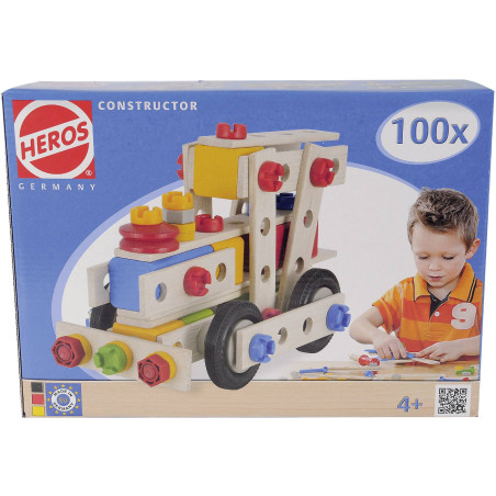 Jeu de construction locomotive en bois 100p - EICHHORN - Dès 4 ans