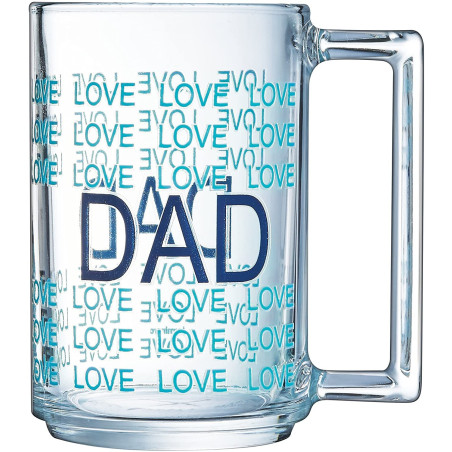 Mug en verre transparent Famille 32cl - LUMINARC