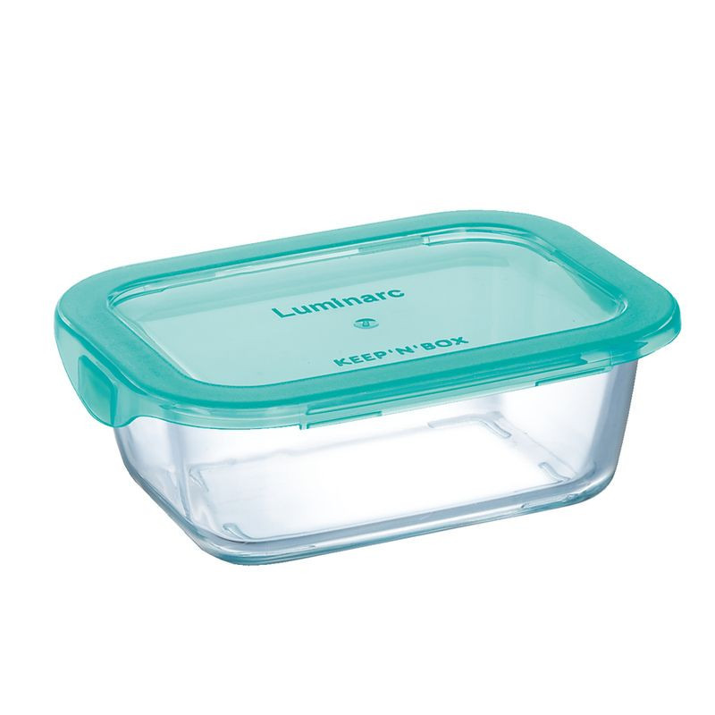 Boîte de conservation rectangulaire 38 cl Keep'n Box + Couvercle Lagoon