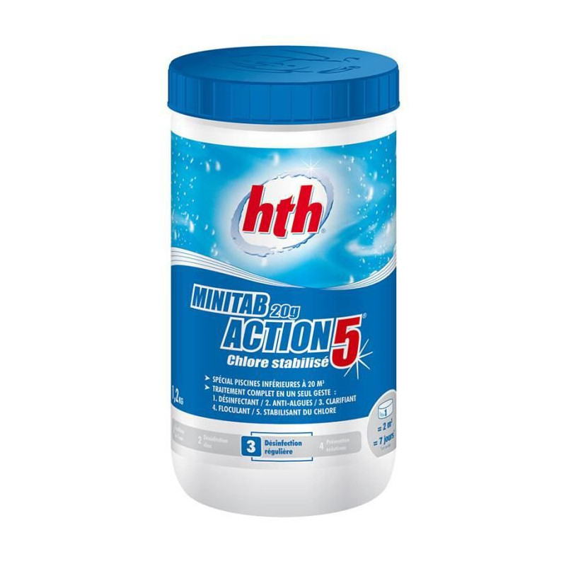 Pastilles de chlore stabilisé MiniTab Shock 20g