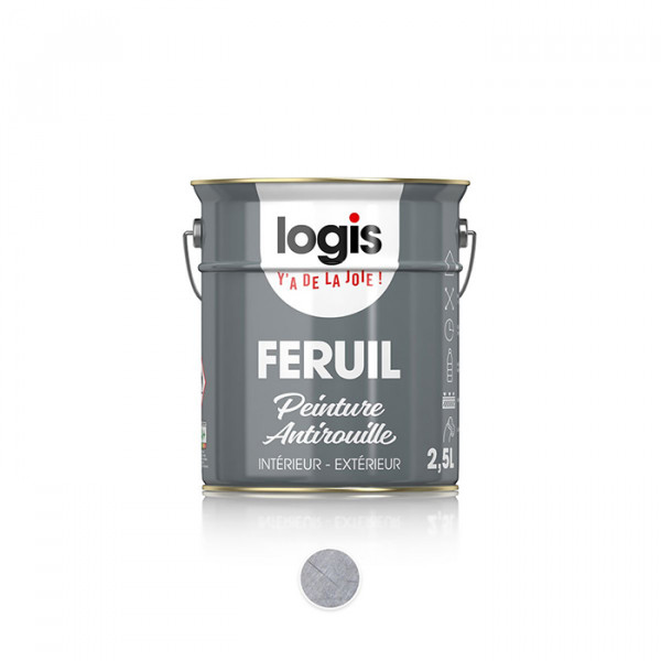 Feruil Peinture Antirouille 2,5L Noir - LOGIS - 3258 