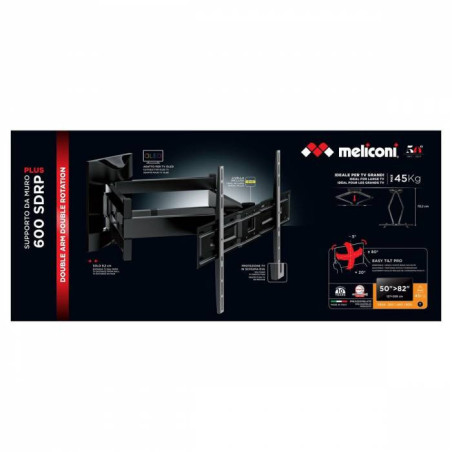 Support TV mural Pantographe Slim 600 SDRP - MELICONI - MEL480867