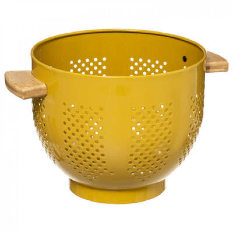 PASSOIRE EN METAL 20CM MOUTARDE