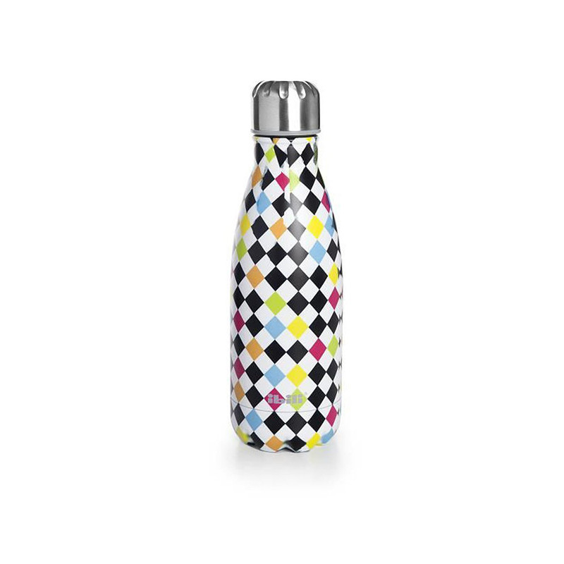 Bouteille Isotherme Double Paroi Arlequin 350 ml - IBILI - 758435D