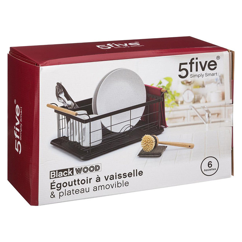 Egouttoir à vaisselle en Métal Blackwood Noir 