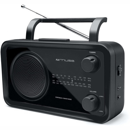 Radio Portable Multibandes AUX in Noir - MUSE - M050R