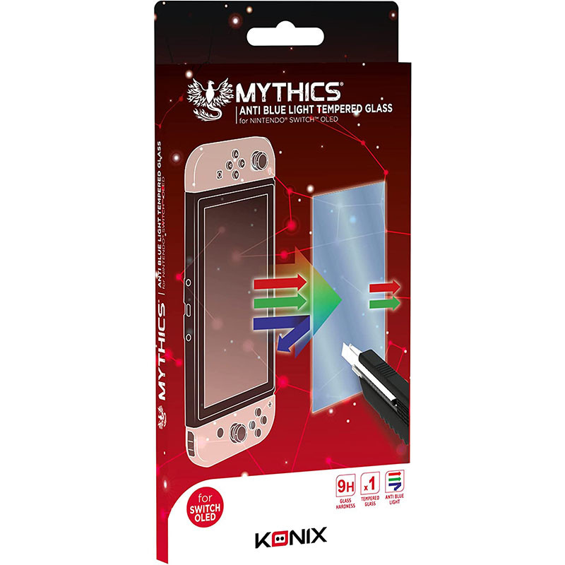 Verre de protection écran pour Nintendo Switch OLED Mythics - KONIX -  61881117830 