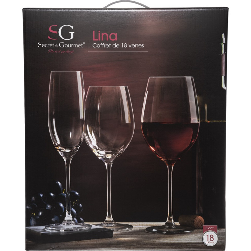 Coffret à verres Lina 18 Pièces