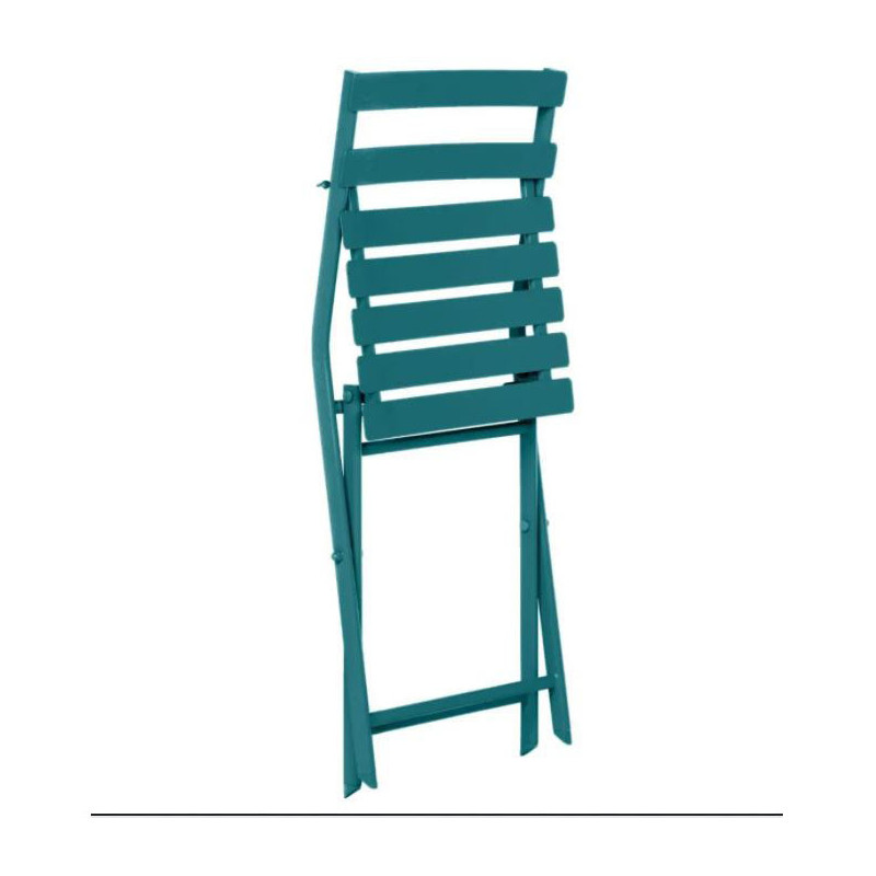 Chaise de jardin Pliable en Métal Greensboro Bleu Canard