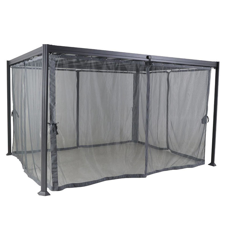 Pergola à lattes Belize 3x3,8 m Ardoise - HESPERIDE - 165726