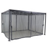 Pergola à lattes Belize 3x3,8 m Ardoise - HESPERIDE - 165726