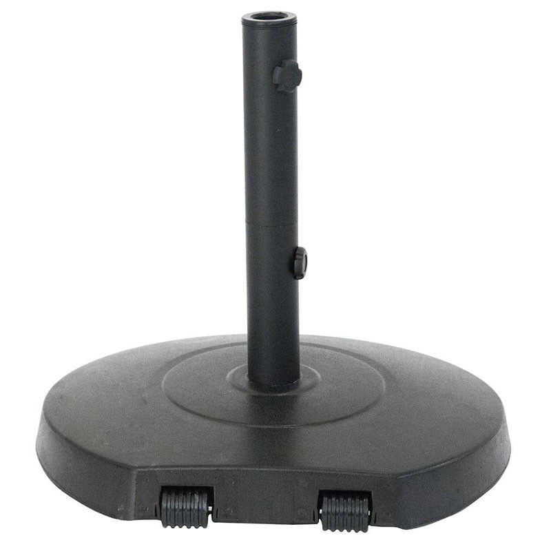 Pied de parasol rond à roulettes 28kg Noir - HESPERIDE - 159052