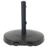 Pied de parasol rond à roulettes 28kg Noir - HESPERIDE - 159052