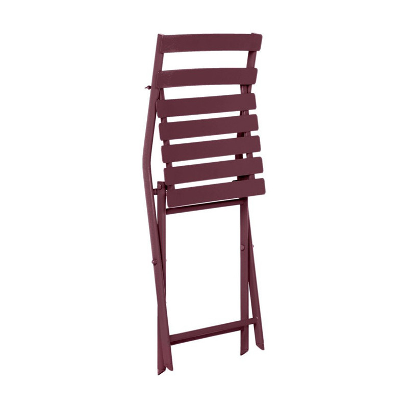 Chaise de jardin Pliable en Métal Greensboro Bordeaux - HESPERIDE - 165217