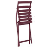 Chaise de jardin Pliable en Métal Greensboro Bordeaux - HESPERIDE - 165217