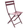 Chaise de jardin Pliable en Métal Greensboro Bordeaux - HESPERIDE - 165217