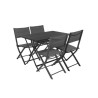 TABLE AZUA ALU GRAPHITE 4P