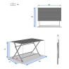 TABLE AZUA ALU GRAPHITE 4P