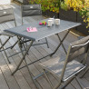 TABLE AZUA ALU GRAPHITE 4P