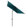 Parasol mat central rectangulaire Loompa 2x3 m Bleu Canard - HESPERIDE - 165528G