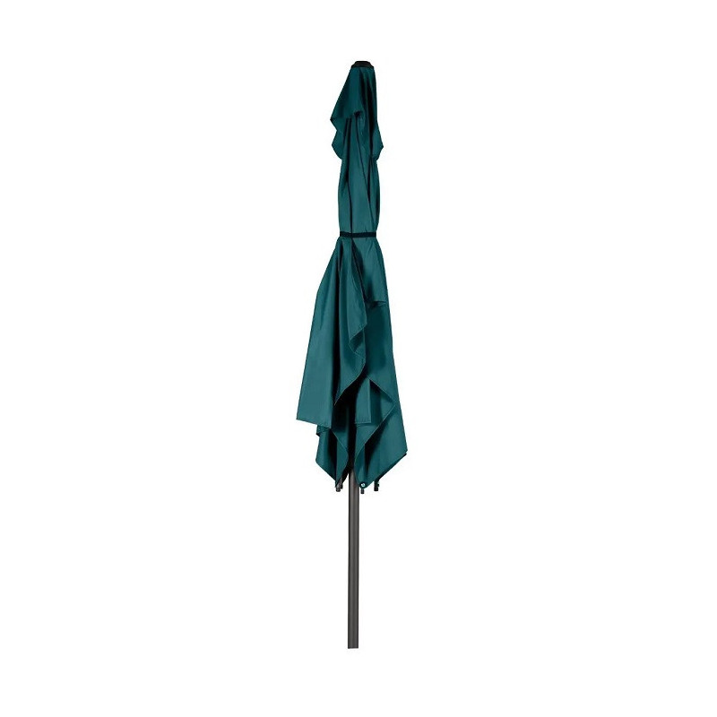 Parasol mat central rectangulaire Loompa 2x3 m Bleu Canard - HESPERIDE - 165528G